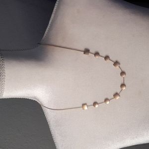 Gold Tone Matte Finish Necklace 23 Inches 🌹6